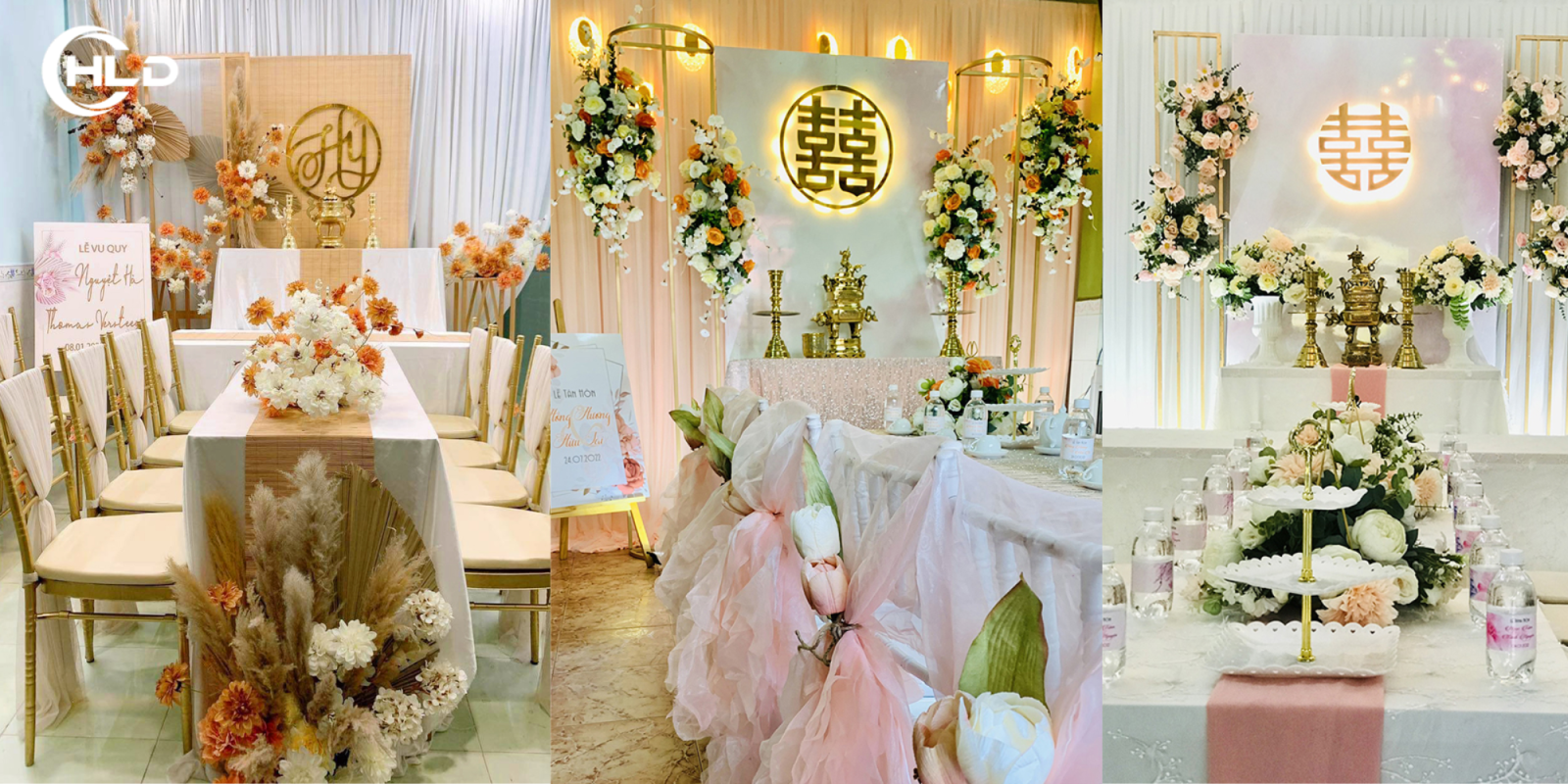 Dịch vụ trang trí gia tiên đám cưới đầy đủ lễ nghi đẹp chuẩn ngày cưới
