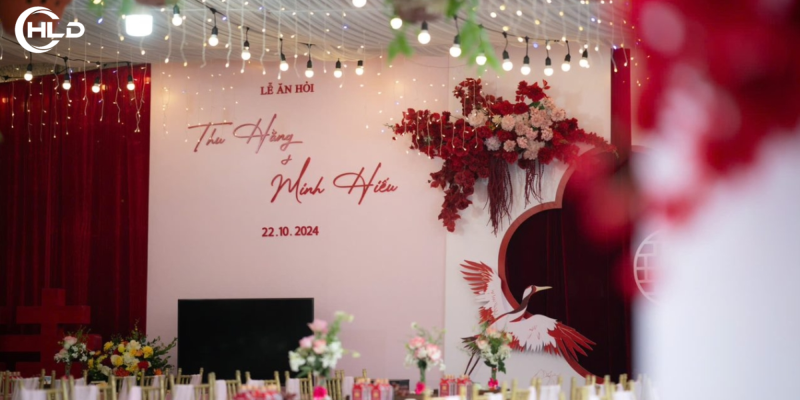 Trang trí lễ ăn hỏi tại nhà gái chỉn chu sang trọng ghi điểm trong mắt hai họ