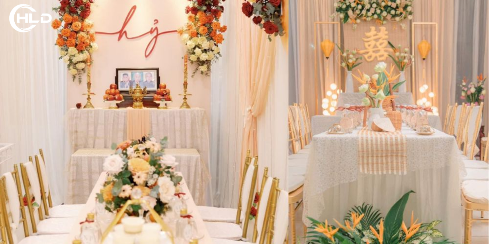 Trang trí lễ ăn hỏi tại nhà gái chỉn chu sang trọng ghi điểm trong mắt hai họ