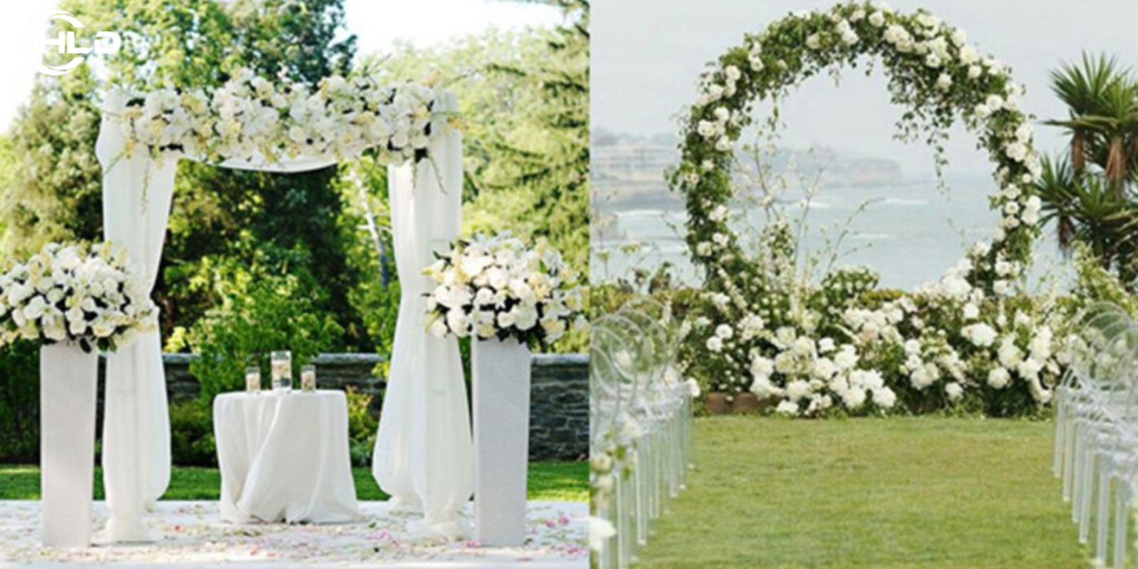 Backdrop Đám Cưới Ngoài Trời Phong Cách Châu Âu Đẹp Xuất Sắc  Một đám cưới ngoài trời luôn mang đến cảm giác lãng mạn, tự do và đầy cảm xúc. Khi không gian thiên nhiên được kết hợp cùng nghệ thuật trang trí tinh tế, buổi lễ cưới trở thành một khung cảnh như bước ra từ câu chuyện cổ tích. Trong đó, backdrop đám cưới ngoài trời chính là chi tiết quan trọng tạo nên linh hồn của toàn bộ không gian lễ cưới.  Nếu sân khấu là nơi cô dâu chú rể thực hiện những nghi thức thiêng liêng, thì backdrop đám cưới ngoài trời chính là phông nền giúp khoảnh khắc ấy trở nên hoàn hảo hơn. Một thiết kế đẹp không chỉ tạo điểm nhấn nổi bật cho buổi lễ mà còn giúp mọi bức ảnh cưới trở nên sang trọng và đầy cảm xúc.  Trong những năm gần đây, xu hướng backdrop đám cưới ngoài trời phong cách châu Âu đang được nhiều cặp đôi yêu thích. Phong cách này mang đến vẻ đẹp tinh tế, thanh lịch nhưng vẫn rất lãng mạn. Những chi tiết như hoa tươi, khung vòm, rèm lụa mềm mại hay ánh đèn vàng ấm áp giúp không gian lễ cưới trở nên nhẹ nhàng và đầy cảm