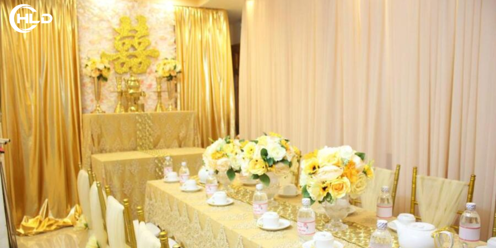 Trang trí đám cưới nhà gái tinh tế sang trọng chuẩn lễ cưới truyền thống